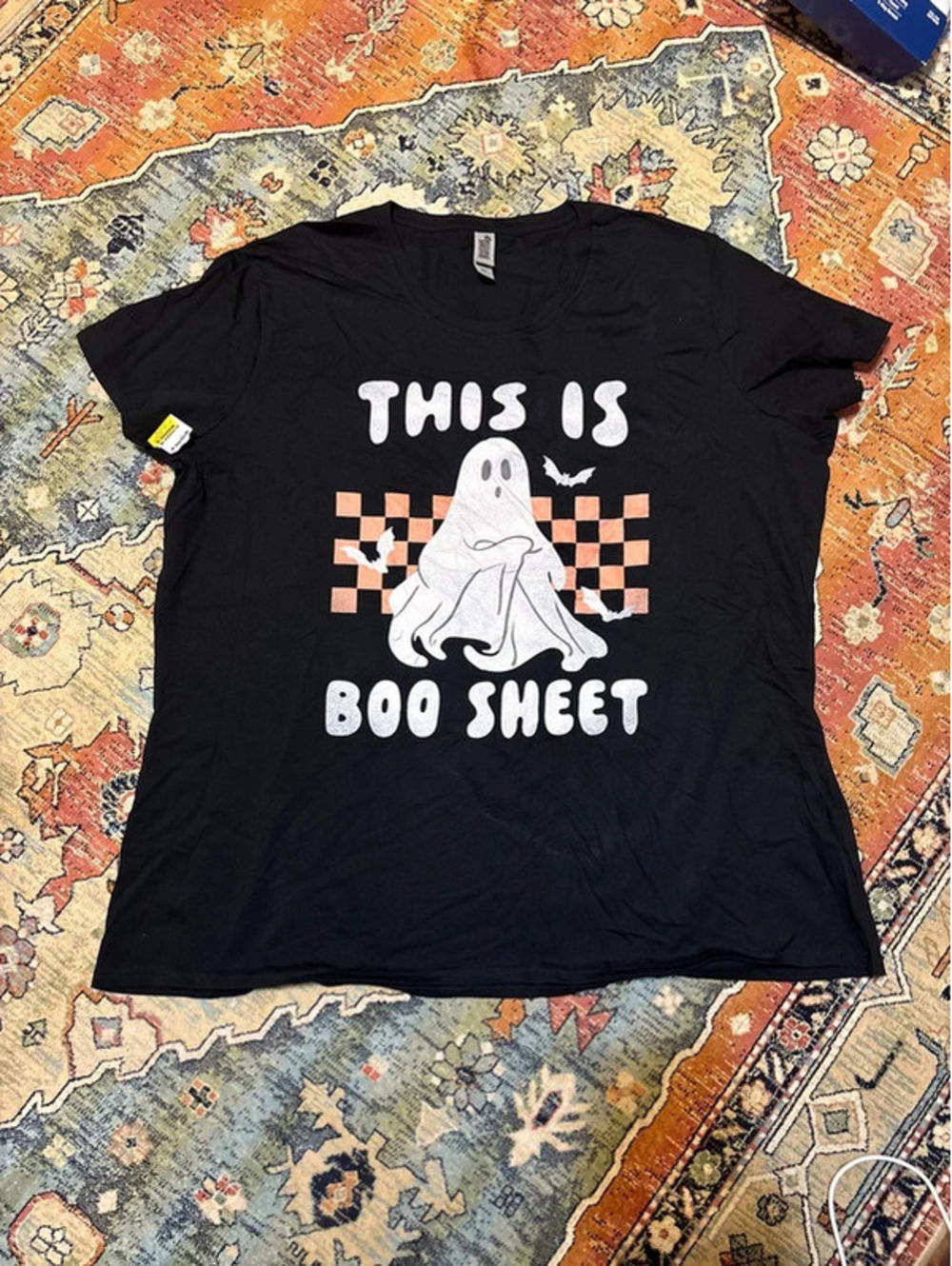 Instant Message “This Is My Boo Sheet” Halloween T-Shirt Plus 2XW